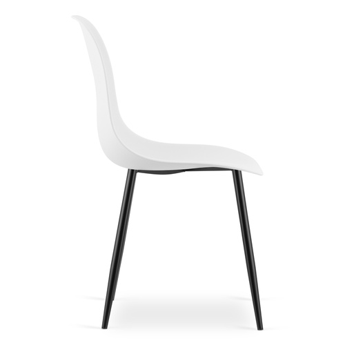 Krzesło WAT białe / nogi czarne x 3