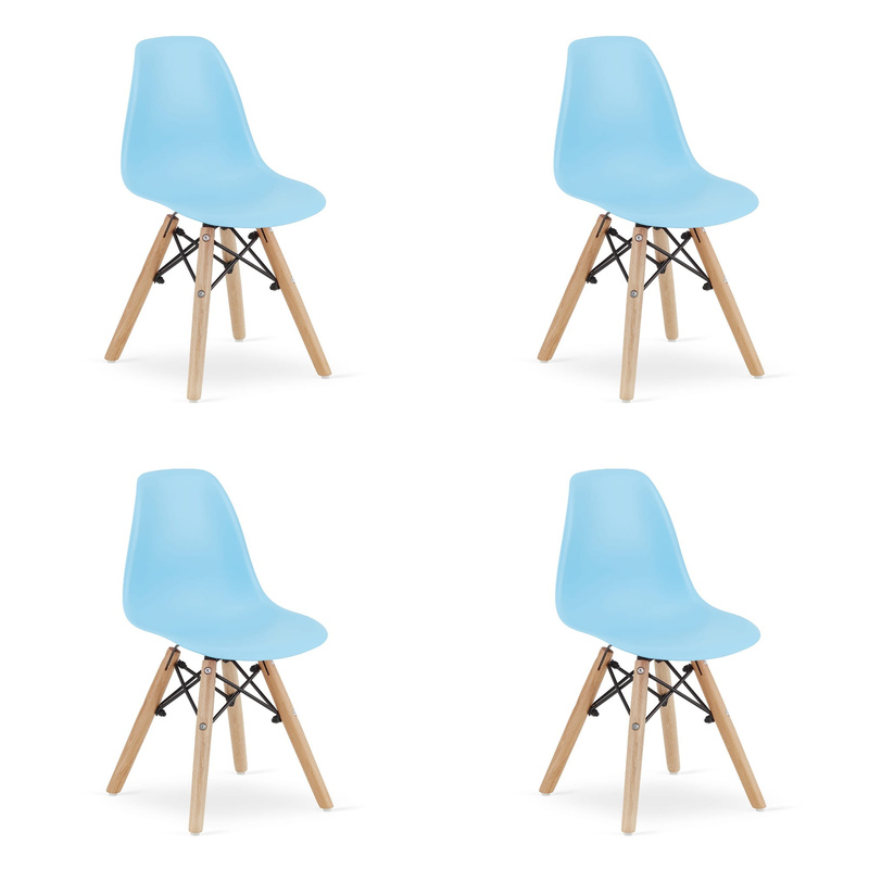 Krzesło ZUBI - niebieskie x 4