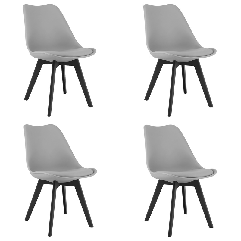 Krzesło MARK - szare / nogi czarne x 4