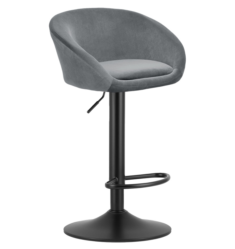 Hoker EAST - aksamit szary / baza czarna