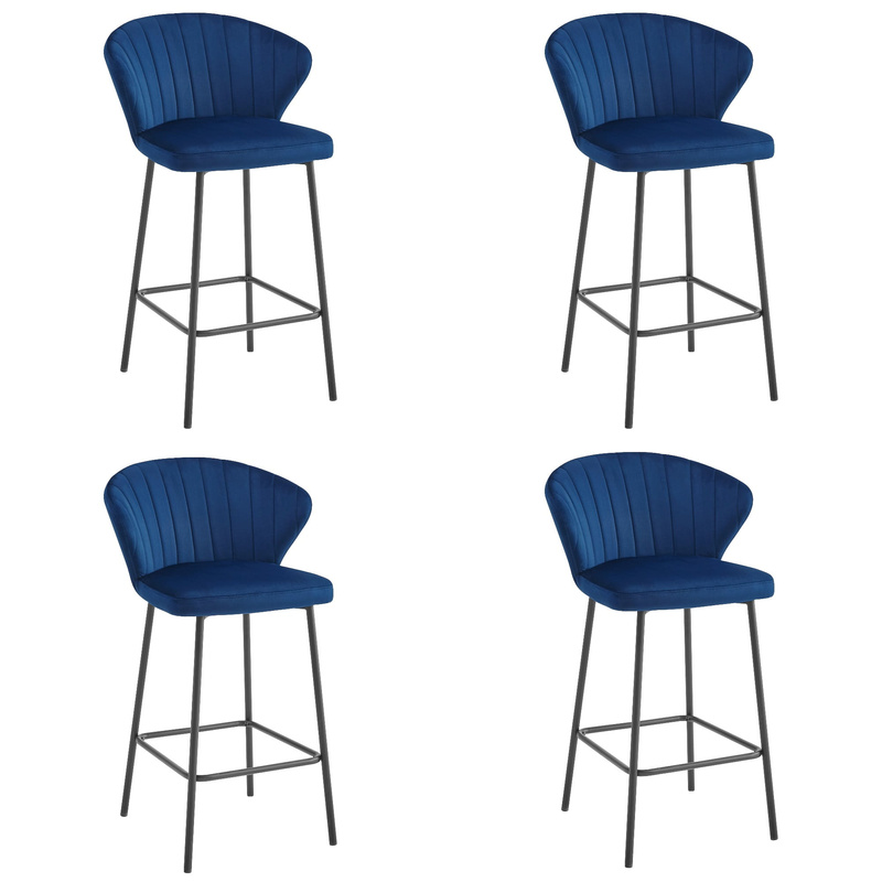 Hoker GATTA - aksamit granat / nogi czarne x 4