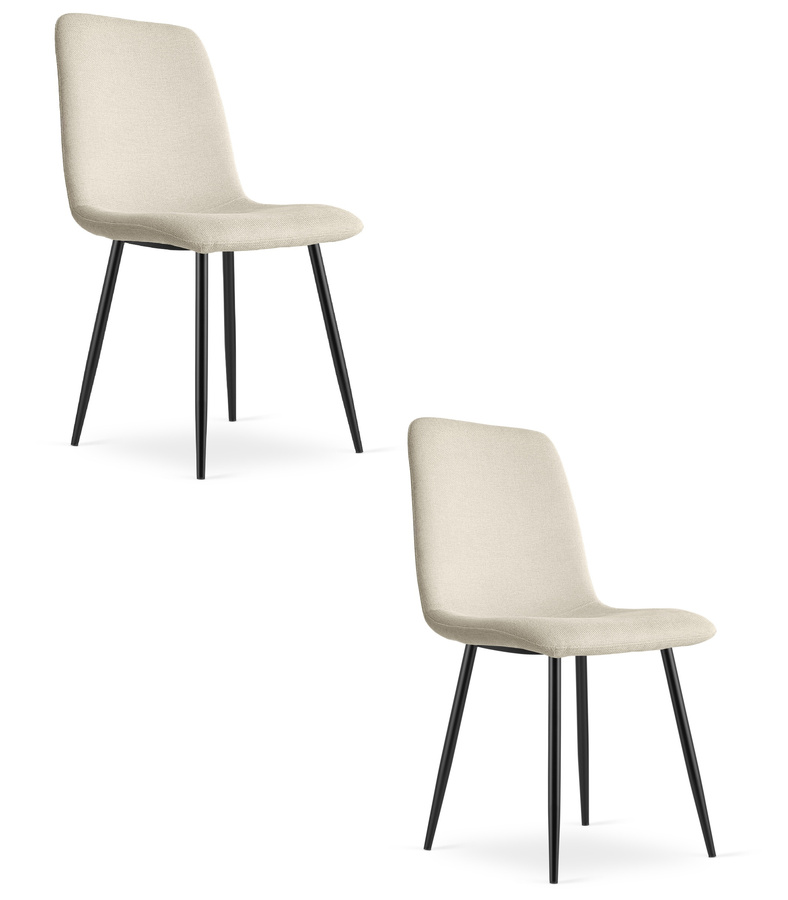 Krzesło RIFT - beż / nogi kolor czarny x 2