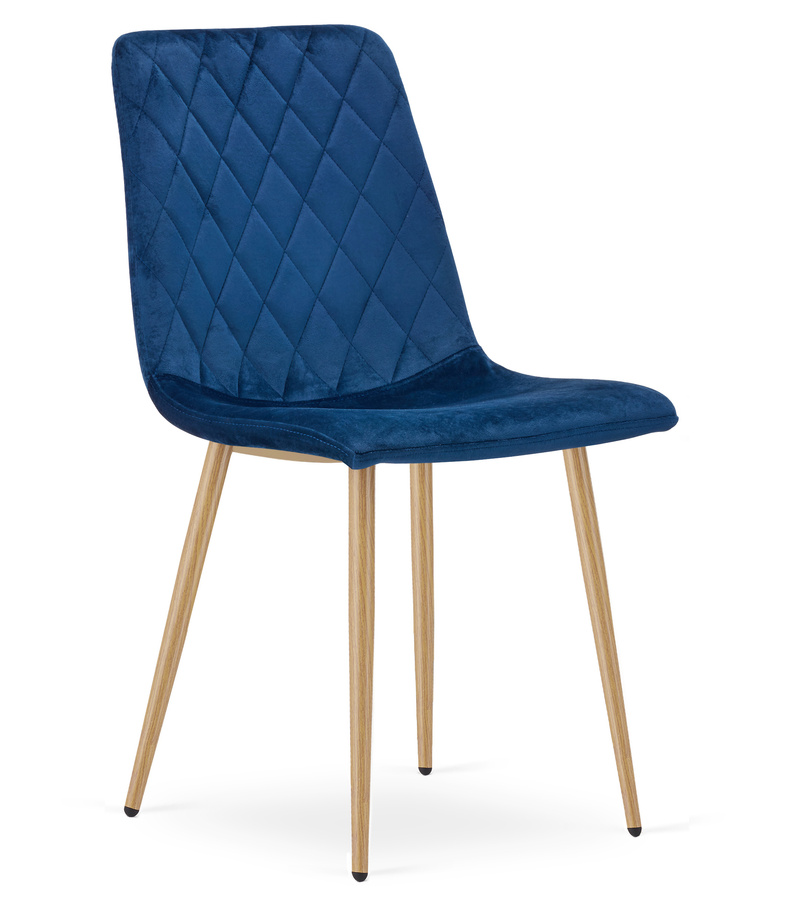 Krzesło TURIN - granat aksamit / nogi kolor drewna x 1