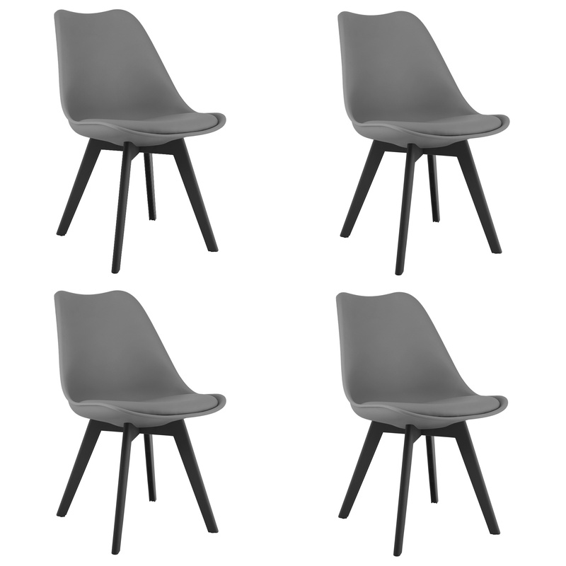 Krzesło MARK - grafitowe / nogi czarne x 4